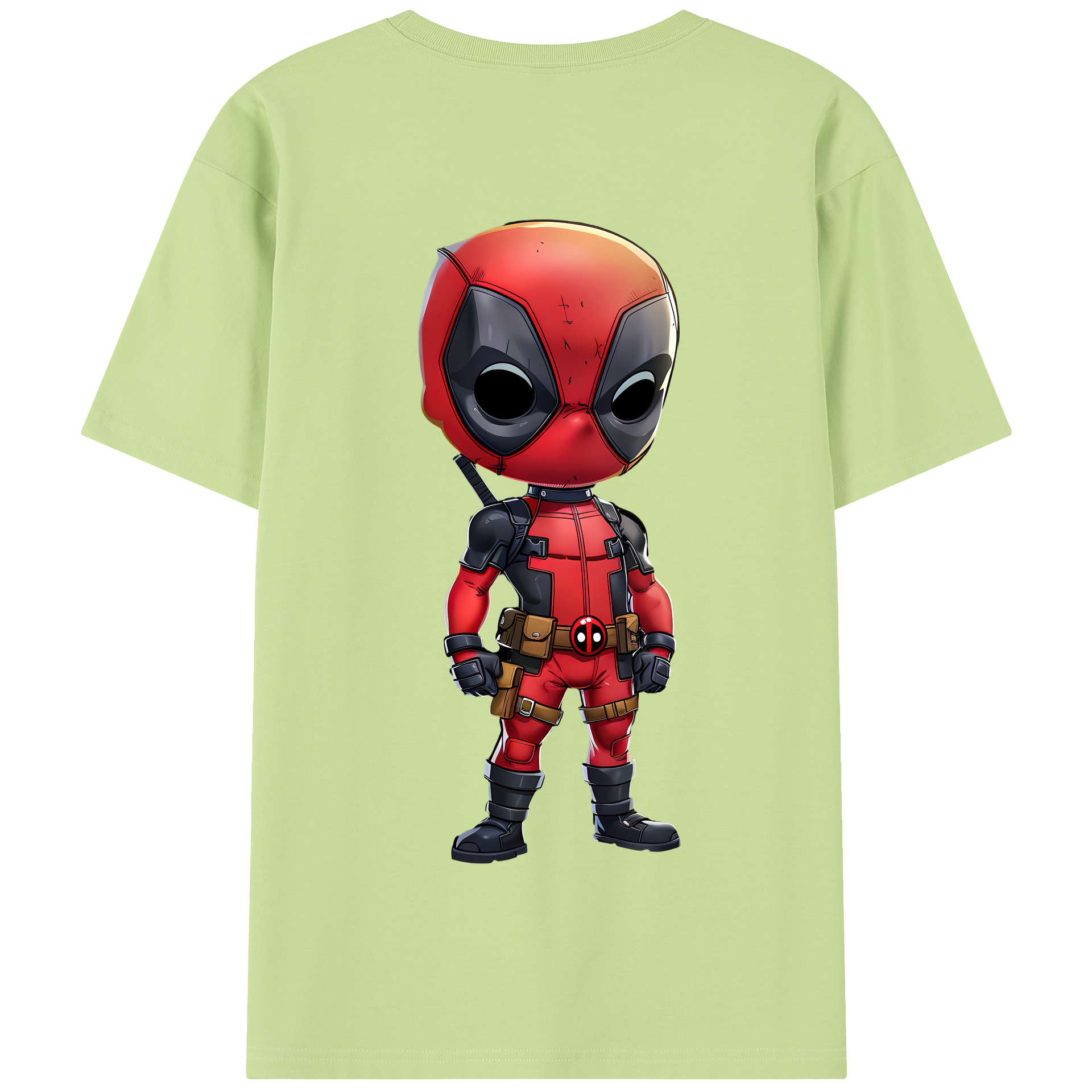 （画像用） Deadpool デッドプール 綿100％半袖Tシャツ（背面プリント）
